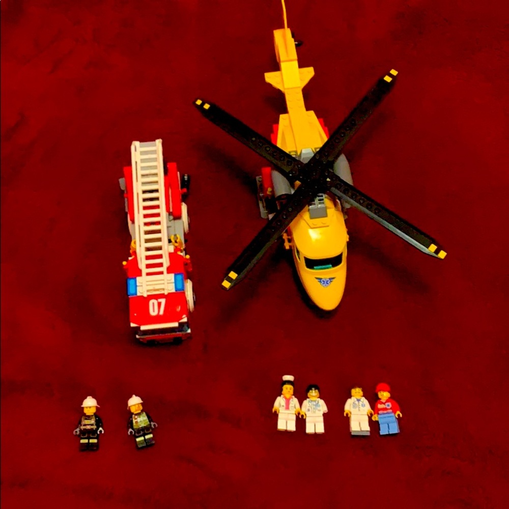 Firefighter and medic lego set